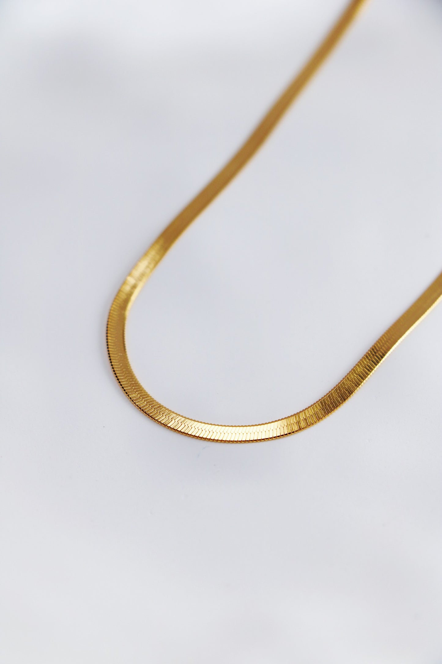 925银 金色复古刀片链 X0010